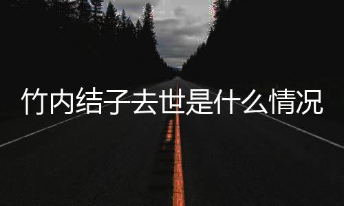 竹内竹内么情况 原因是什死亡是自杀吗结子结子去世